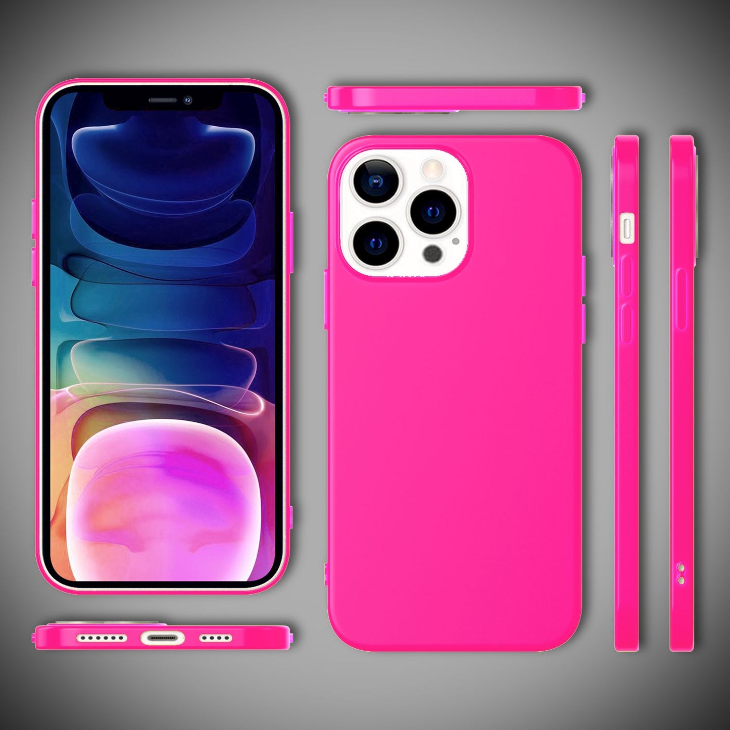 NALIA Neonfarben Look Case iPhone 13 Pro Max Silikon Hülle - TPU Schutz, Leicht, Premium