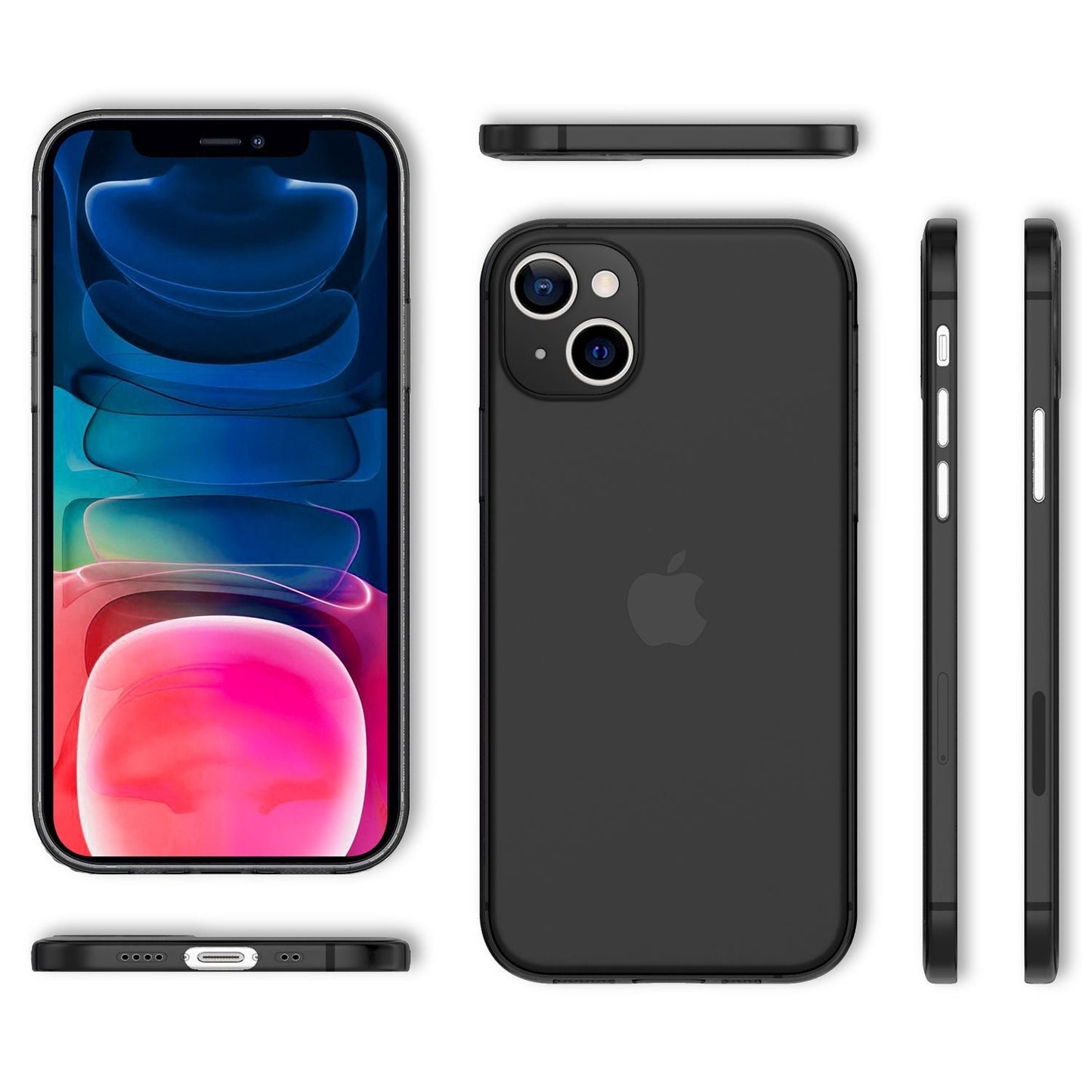 NALIA Extrem Dünnes Hardcase für iPhone 13 Mini, Durchsichtig 0,3mm Schlank