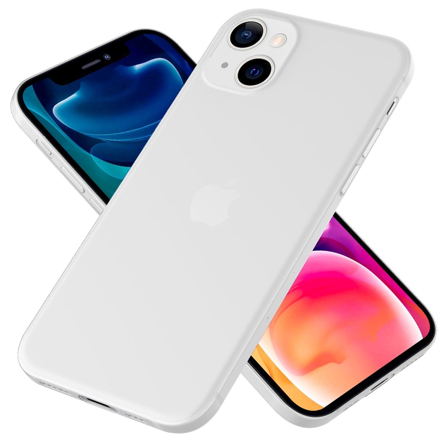 NALIA Extrem Dünnes Hardcase für iPhone 13, Durchsichtig 0,3mm Schlank Ultra-Dünn Matt Anti-Fingerabdruck Leicht