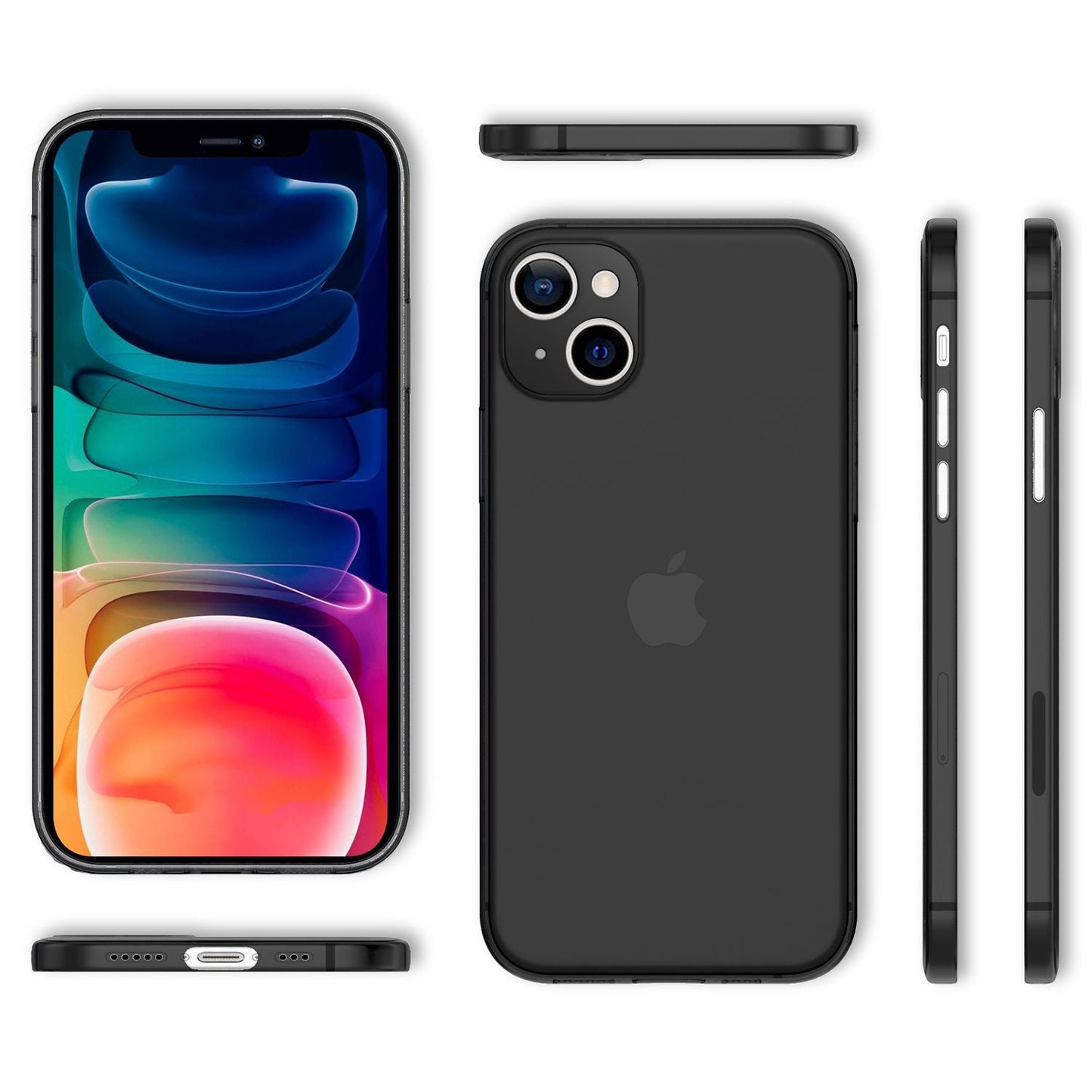 NALIA Extrem Dünnes Hardcase für iPhone 13, Durchsichtig 0,3mm Schlank Ultra-Dünn Matt Anti-Fingerabdruck Leicht