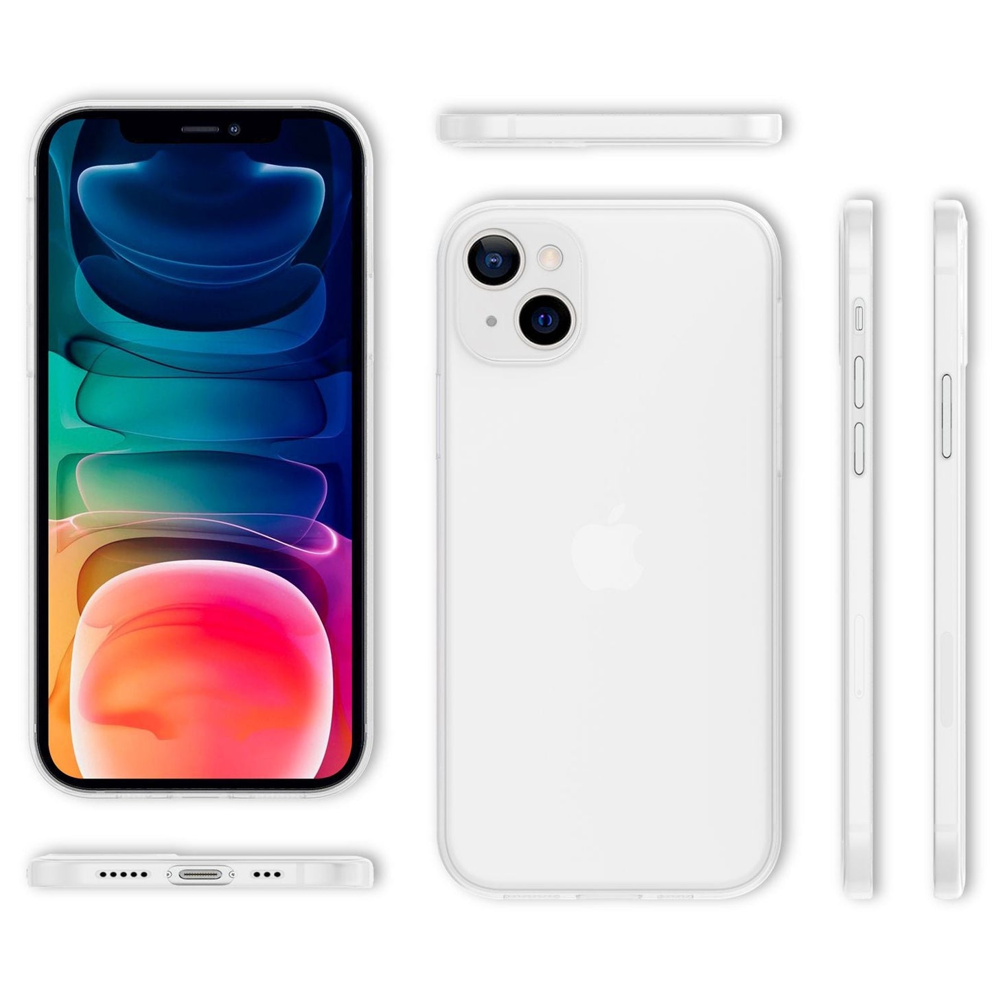 NALIA Extrem Dünnes Hardcase für iPhone 13, Durchsichtig 0,3mm Schlank Ultra-Dünn Matt Anti-Fingerabdruck Leicht