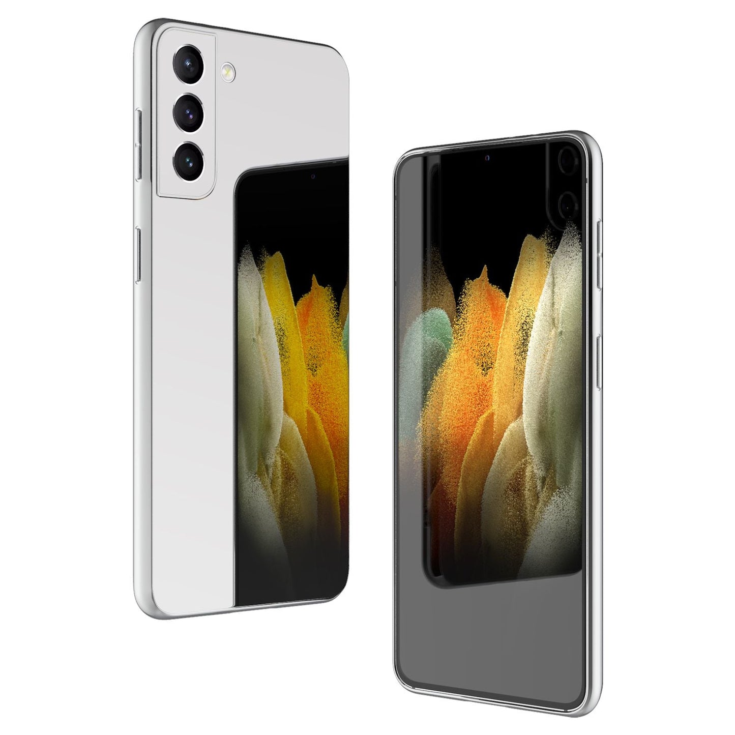 NALIA Hartglas Case Spiegeleffekt - 9H Glas Dünne Hülle Silikonbumper