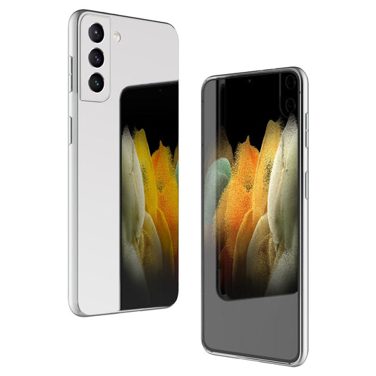 NALIA Hartglas Case Spiegeleffekt - 9H Glas Dünne Hülle Silikonbumper