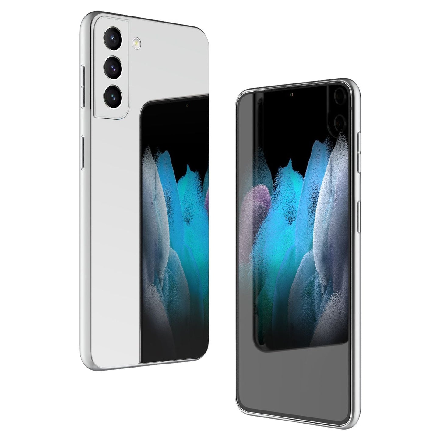 NALIA Spiegel Hartglas Case für Samsung Galaxy S21 Plus, Klarer Spiegeleffekt Mirror Cover, Kratzfeste 9H Glashülle