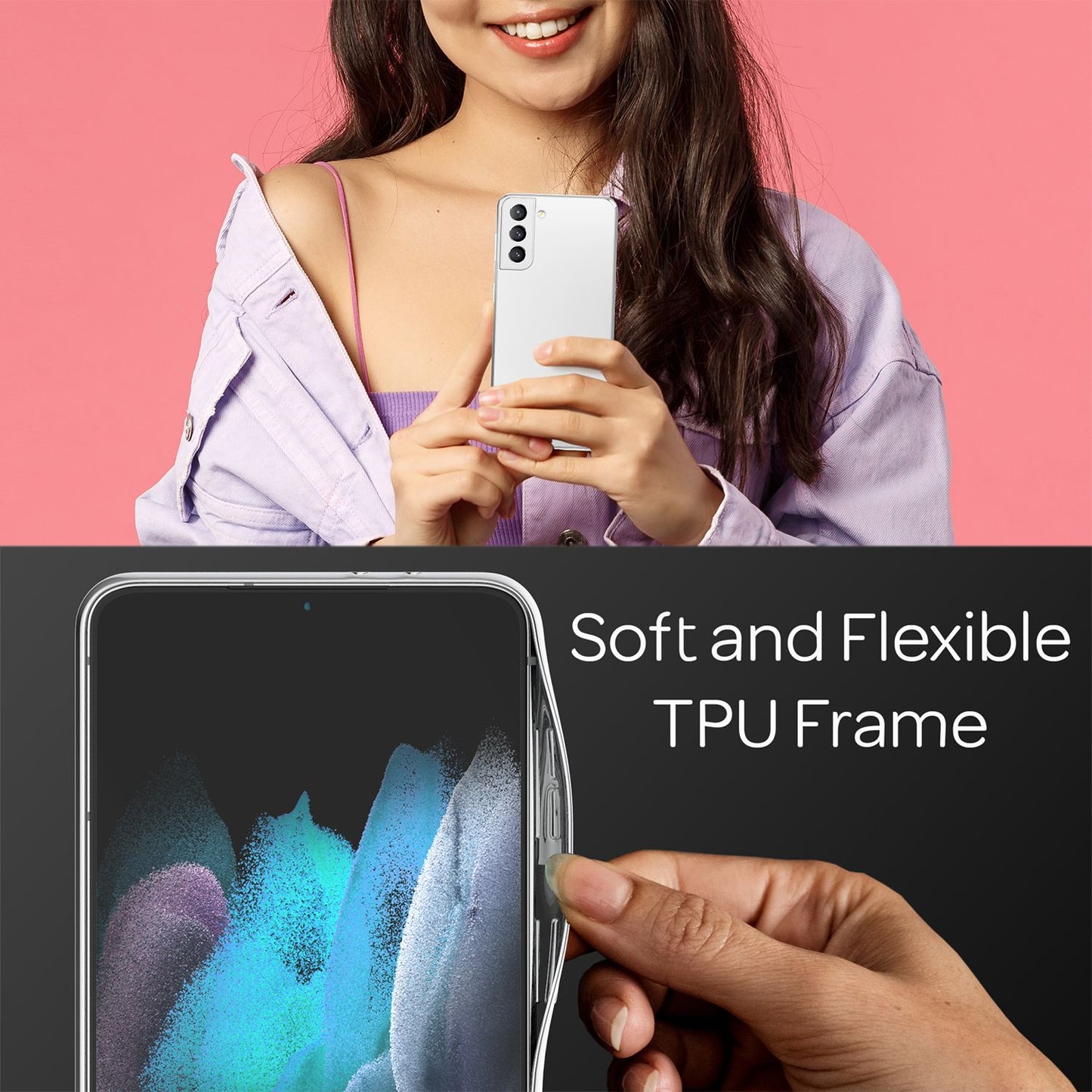 NALIA Spiegel Hartglas Case für Samsung Galaxy S21 Plus, Klarer Spiegeleffekt Mirror Cover, Kratzfeste 9H Glashülle