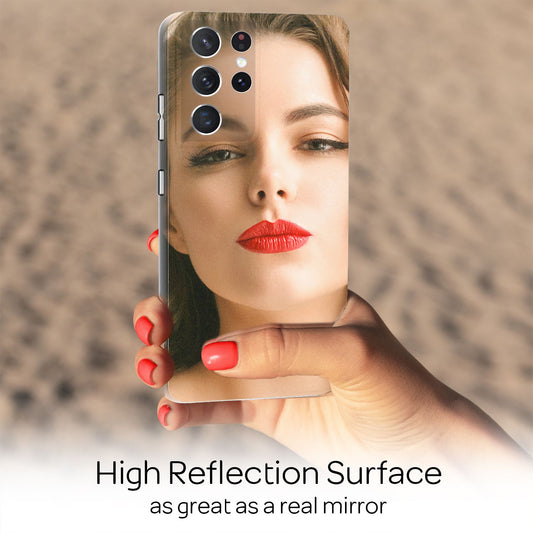 NALIA Galaxy S21 Ultra Spiegel Hartglas Case - Spiegeleffekt, 9H Glas, Kratzfest
