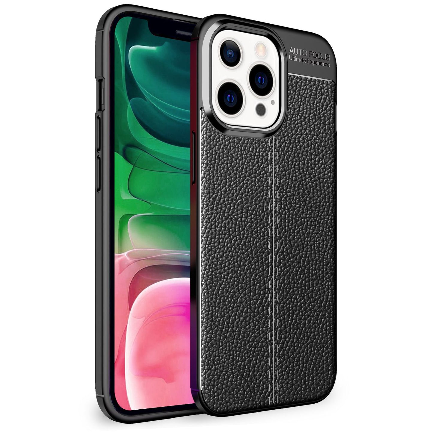 NALIA Barron Leder Look Hülle - Größe IPhone 13 Pro, Material TPU-Silik, Anti-Fingerprint