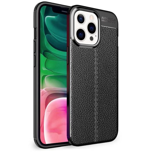 NALIA Barron Leder Look Hülle - Größe IPhone 13 Pro, Material TPU-Silik, Anti-Fingerprint
