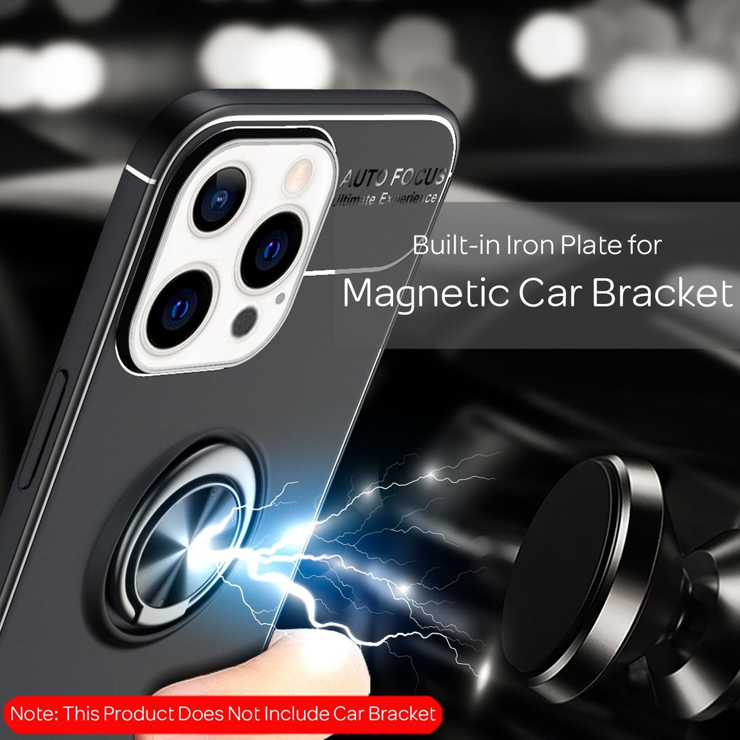 NALIA Hülle - 360 Ringhalter Kickstand Kompatibel IPhone 13 Pro