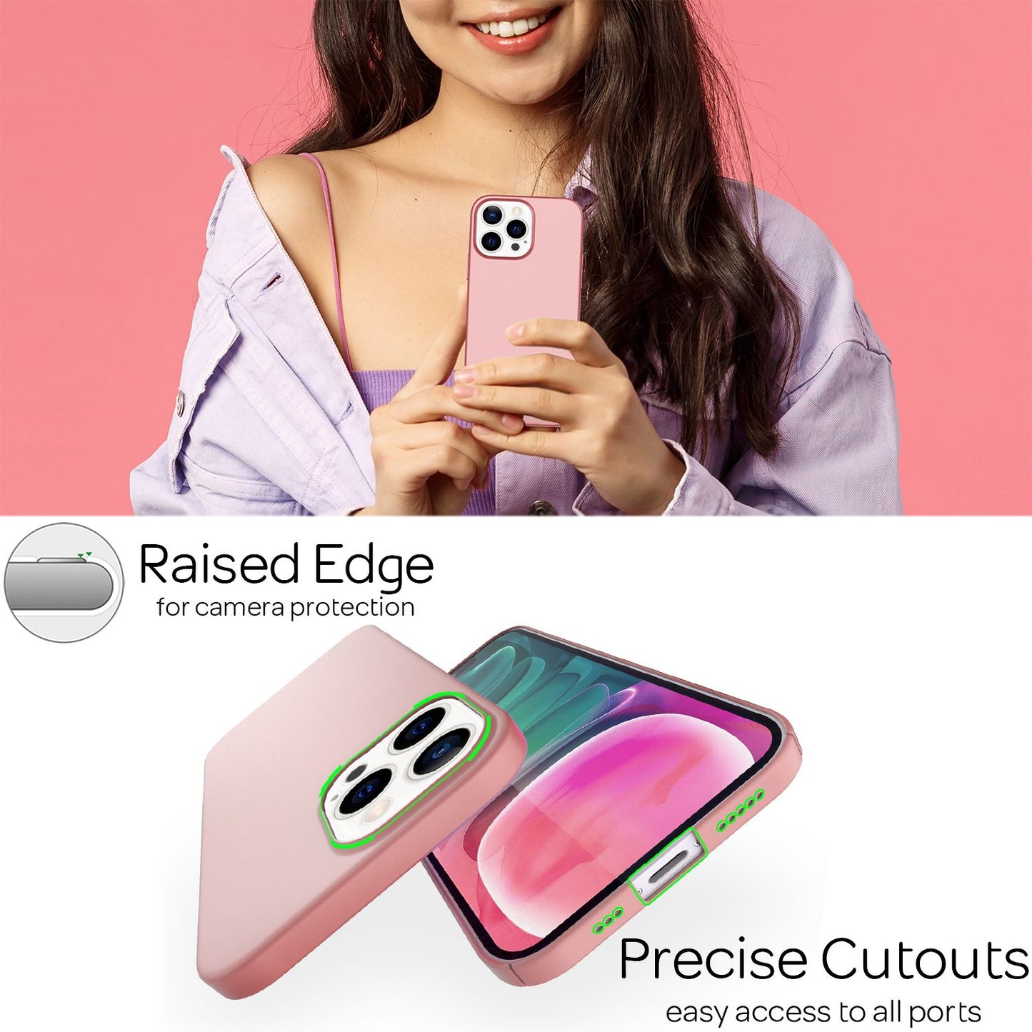 NALIA 0,5mm Dünne Handy Hülle für iPhone 13 Pro, Matt Hard Case Cover Bumper