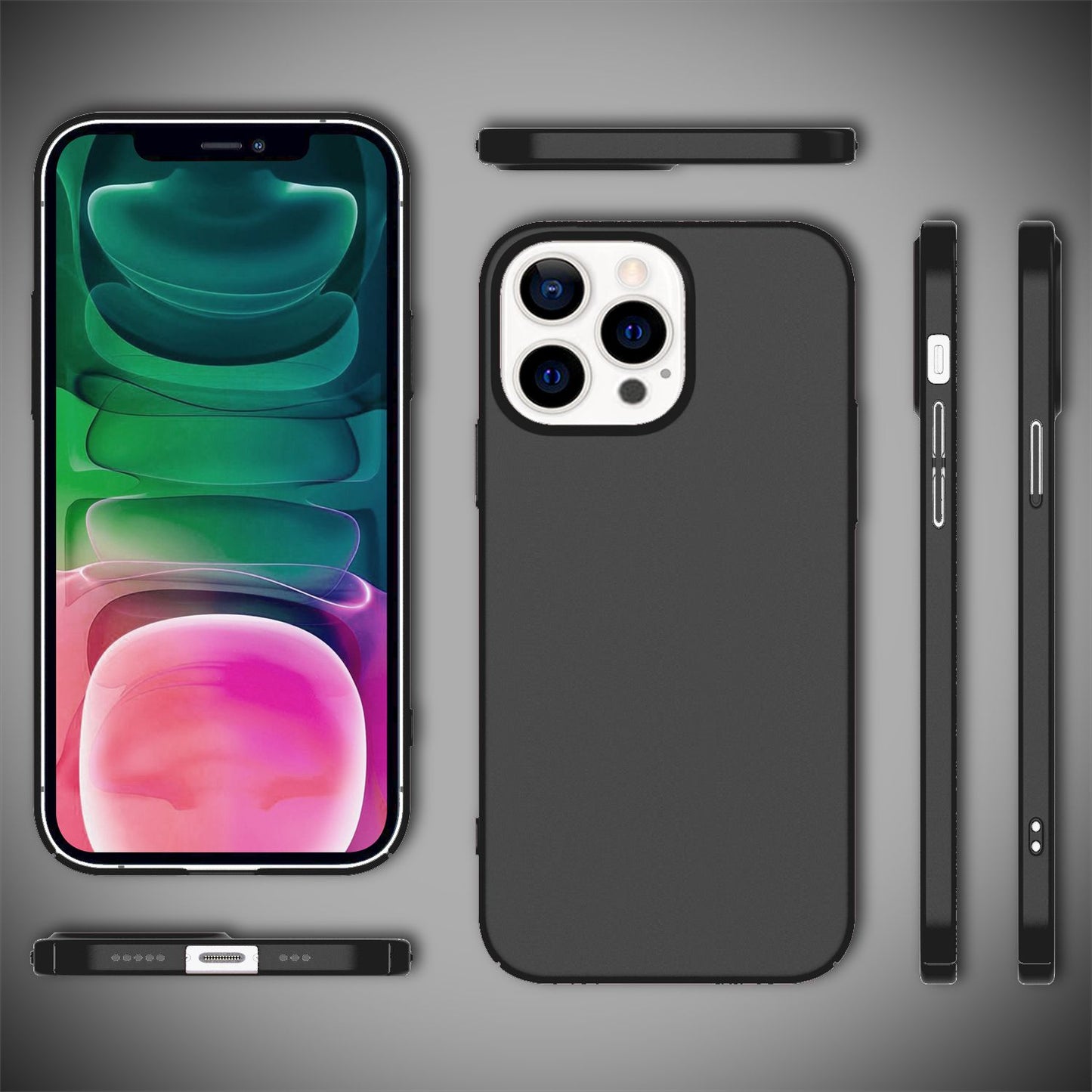 NALIA 0,5mm Dünne Handy Hülle für iPhone 13 Pro, Matt Hard Case Cover Bumper