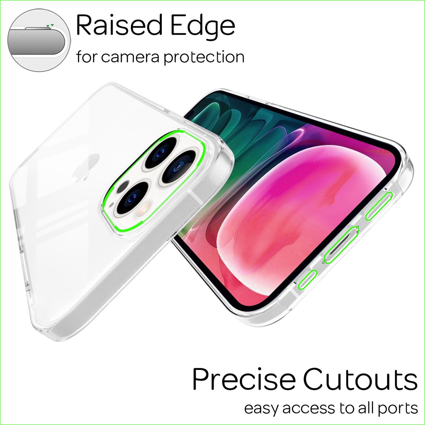 NALIA Klare 360° Schutzhülle - IPhone 13 Pro 6,1 Zoll Transparent Anti Gelb Silikon Und Hartcase