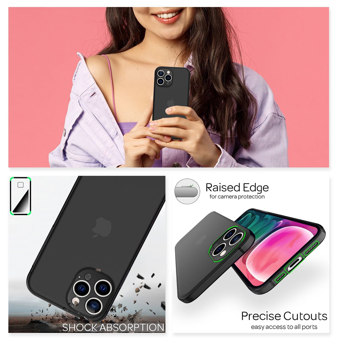 NALIA IPhone 13 Pro Extrem Dünnes Hardcase - Dicke 0,3mm, Transparent, Kompatibel mit iPhone 13 Pro