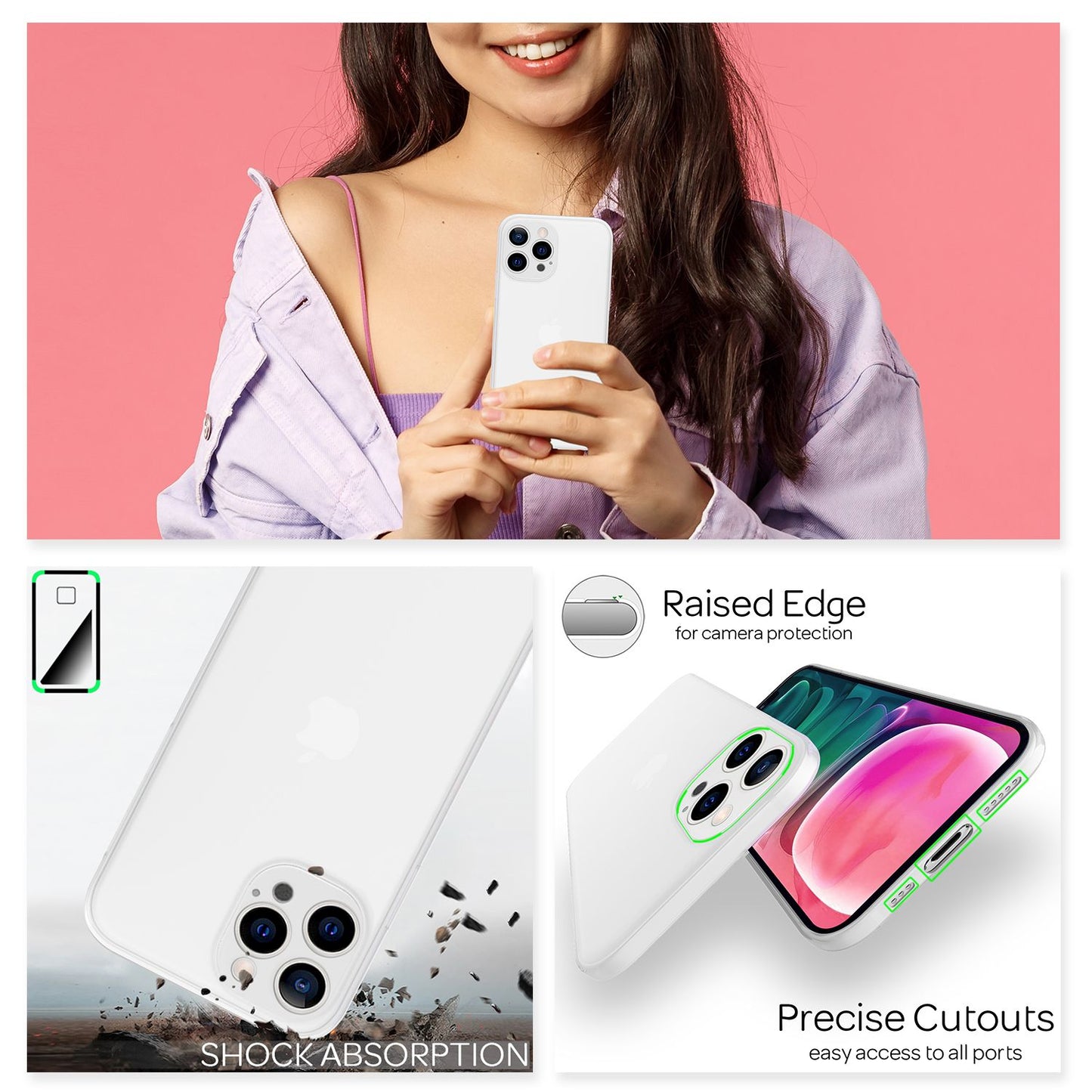 NALIA IPhone 13 Pro Extrem Dünnes Hardcase - Dicke 0,3mm, Transparent, Kompatibel mit iPhone 13 Pro