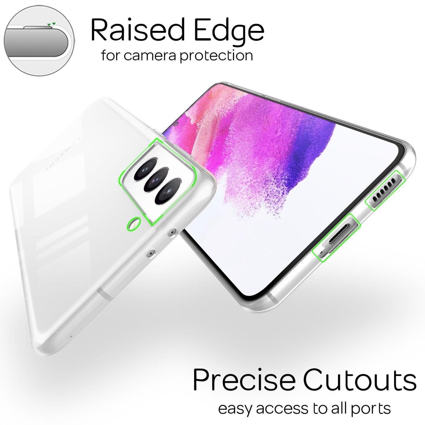 NALIA Klare Silikonhülle für Samsung Galaxy S21 FE, Transparent Anti-Gelb Durchsichtig, Robuste Handyhülle Schutzhülle