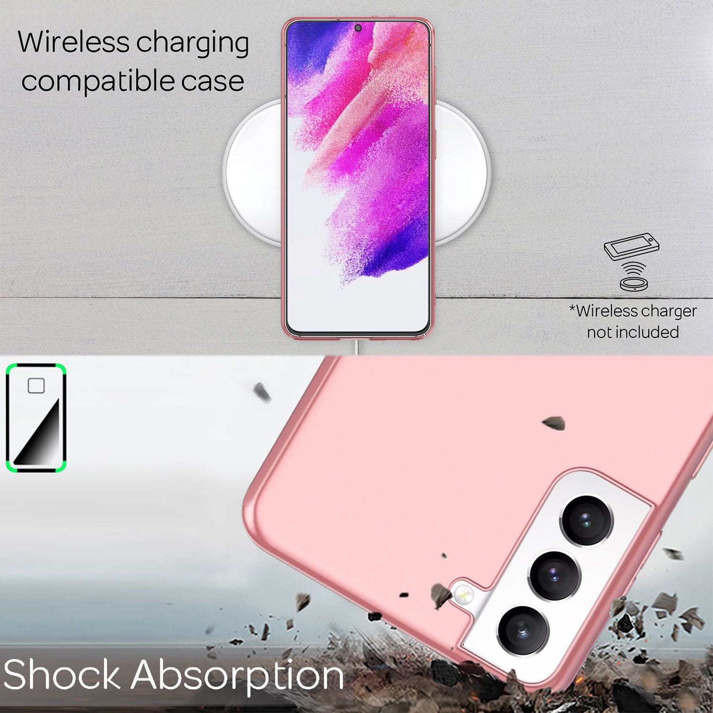 NALIA Ultra-Dünnes Hardcase für Samsung Galaxy S21 FE, Anti-Fingerabdruck Matt Rutschfest Extra-Leicht 0,5mm Schlank