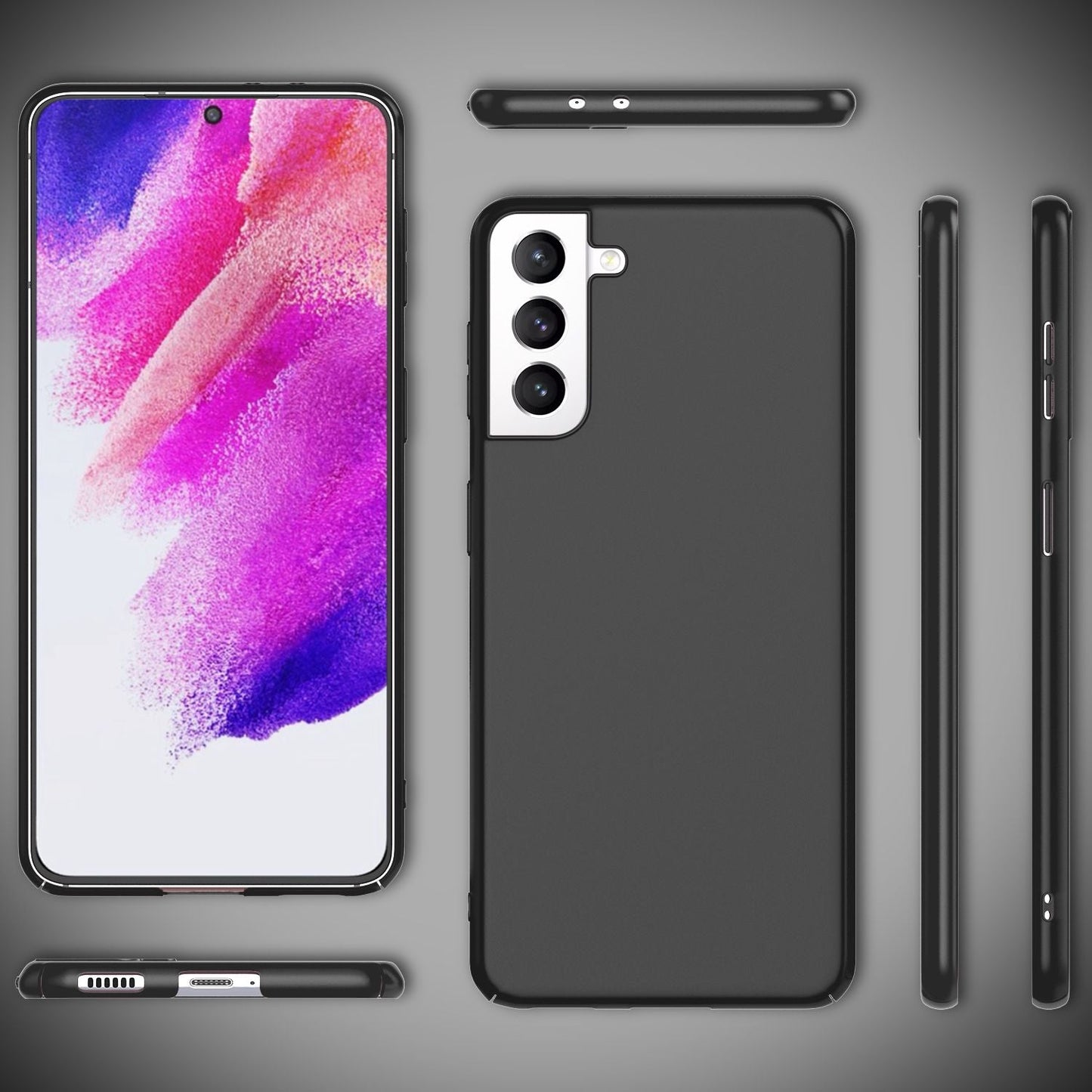 NALIA Ultra-Dünnes Hardcase für Samsung Galaxy S21 FE, Anti-Fingerabdruck Matt Rutschfest Extra-Leicht 0,5mm Schlank