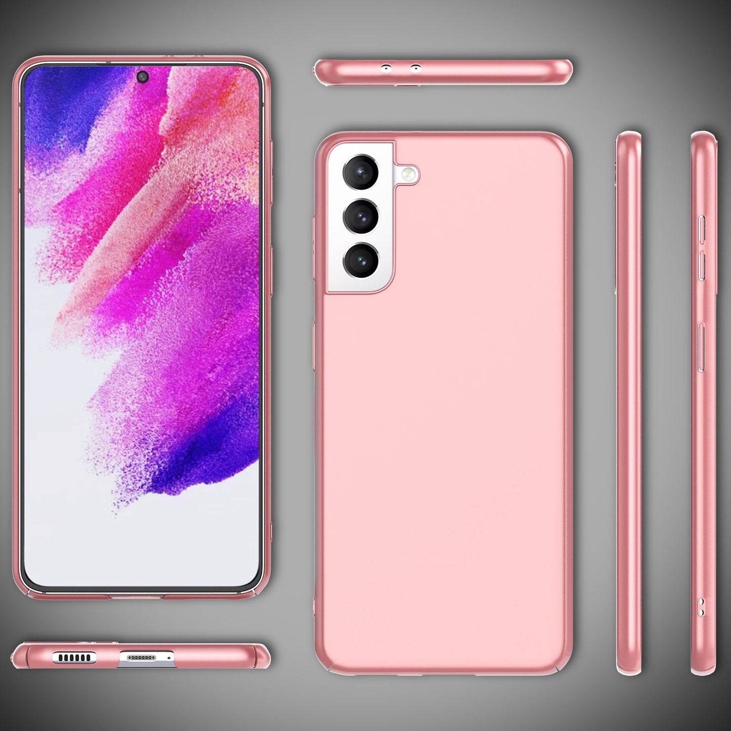 NALIA Ultra-Dünnes Hardcase für Samsung Galaxy S21 FE, Anti-Fingerabdruck Matt Rutschfest Extra-Leicht 0,5mm Schlank