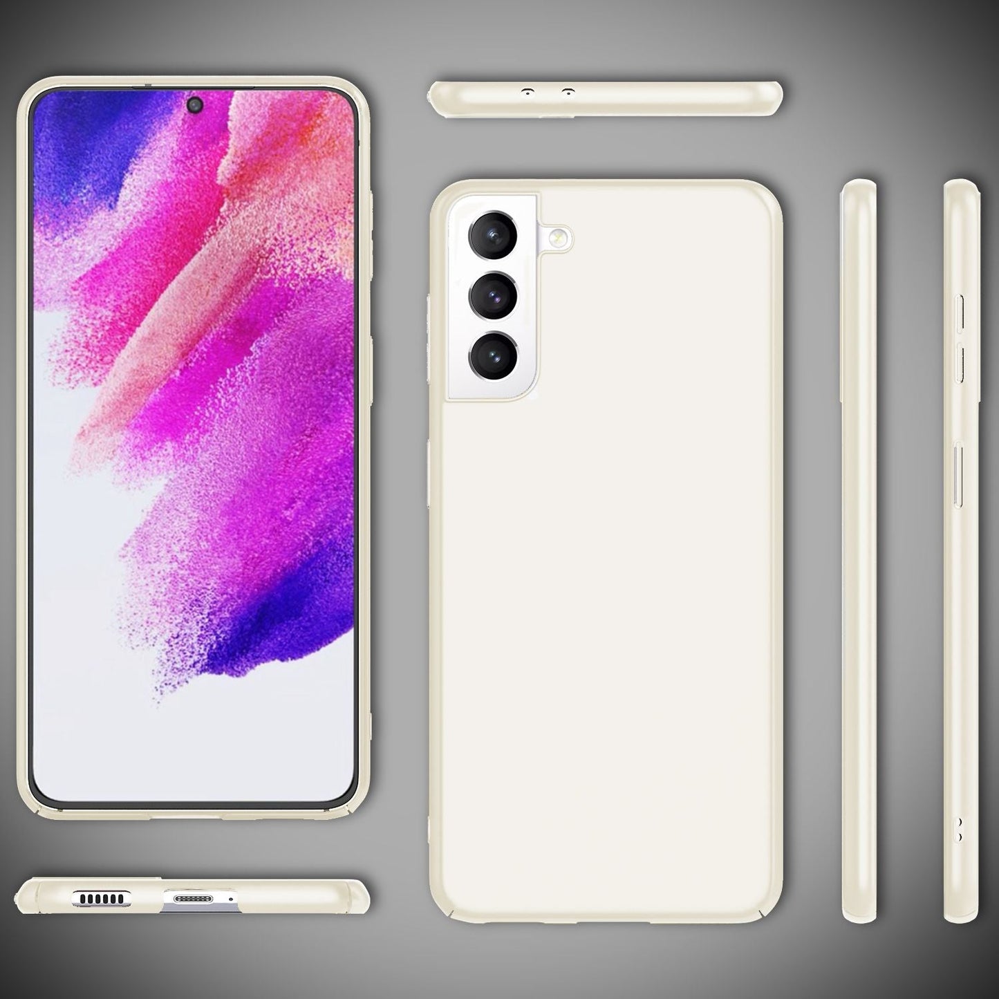 NALIA Ultra-Dünnes Hardcase für Samsung Galaxy S21 FE, Anti-Fingerabdruck Matt Rutschfest Extra-Leicht 0,5mm Schlank