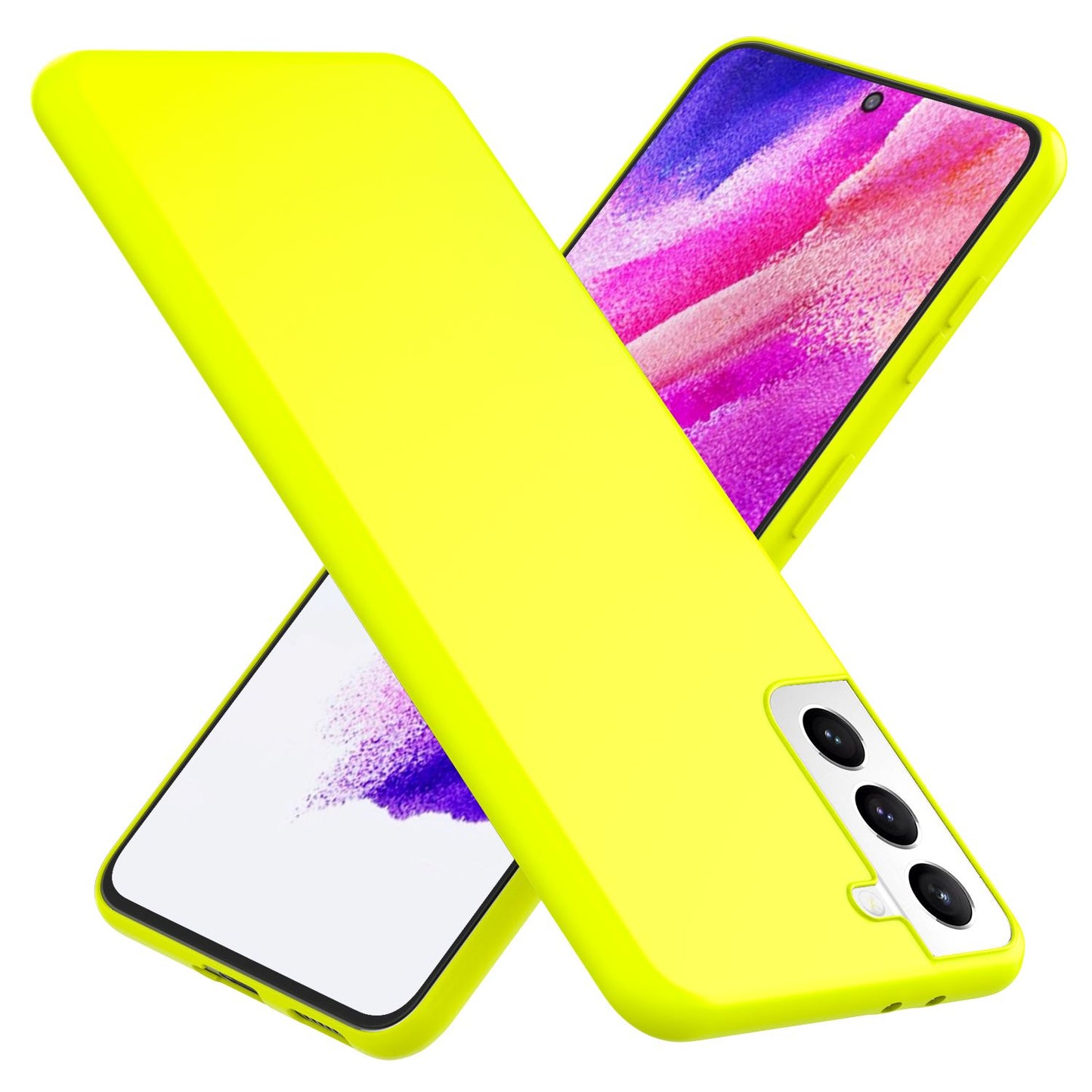 NALIA Bunte Neon Silikonhülle für Samsung Galaxy S21 FE