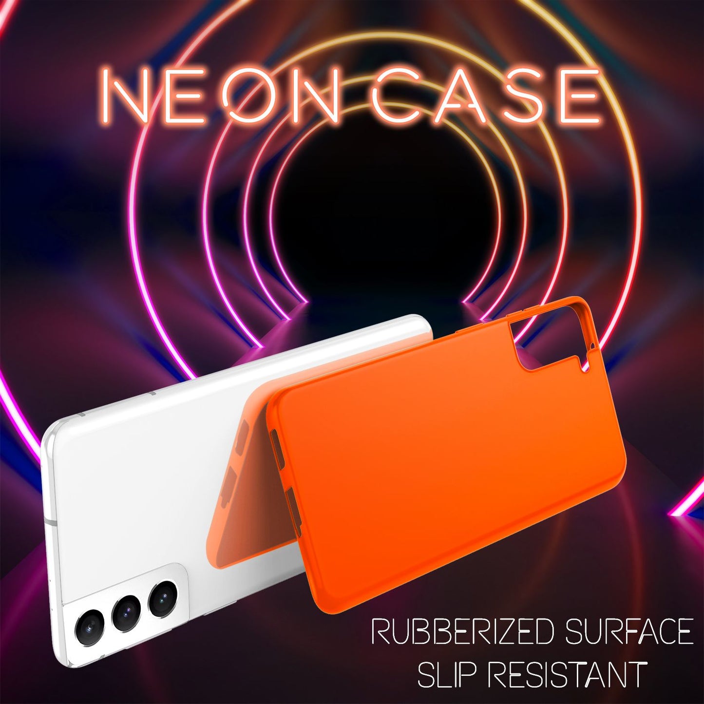 NALIA Bunte Neon Silikonhülle für Samsung Galaxy S21 FE