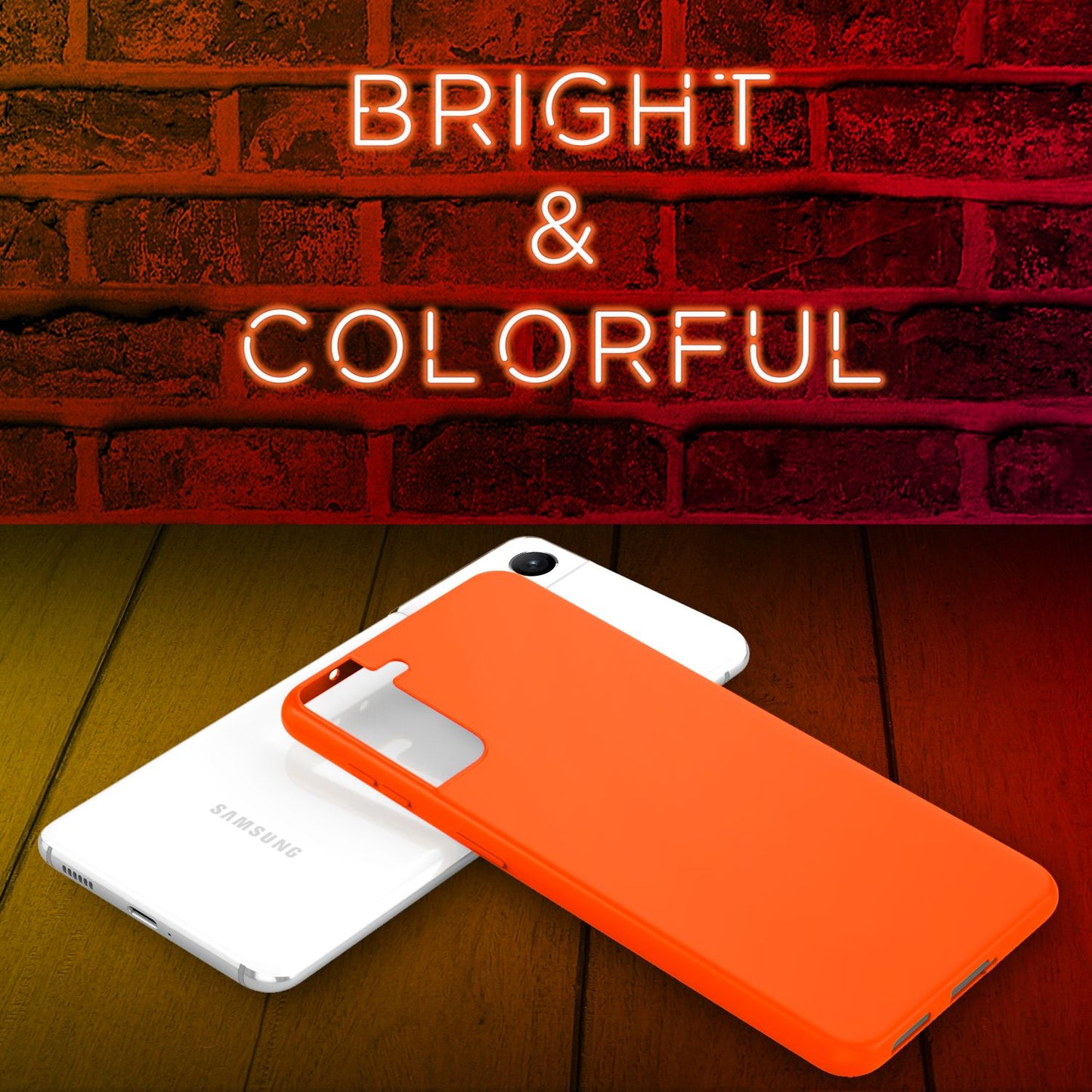 NALIA Bunte Neon Silikonhülle für Samsung Galaxy S21 FE