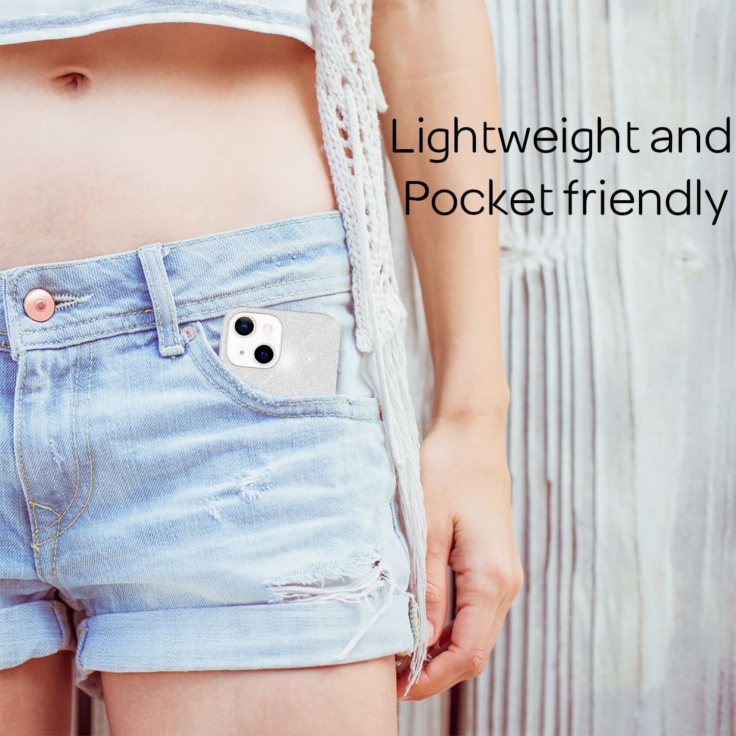 NALIA Husă robustă cu sclipici pentru iPhone 13 Mini, husă de protecție hibridă cu sclipici strălucitor, husă din silicon ranforsat