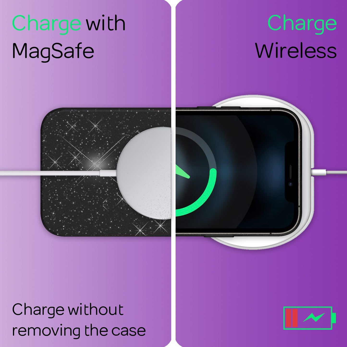 NALIA Robuste Glitzerhülle für iPhone 13, Stoßfeste Glänzende Glitzer Hybrid Schutzhülle Verstärkte Silikonhülle