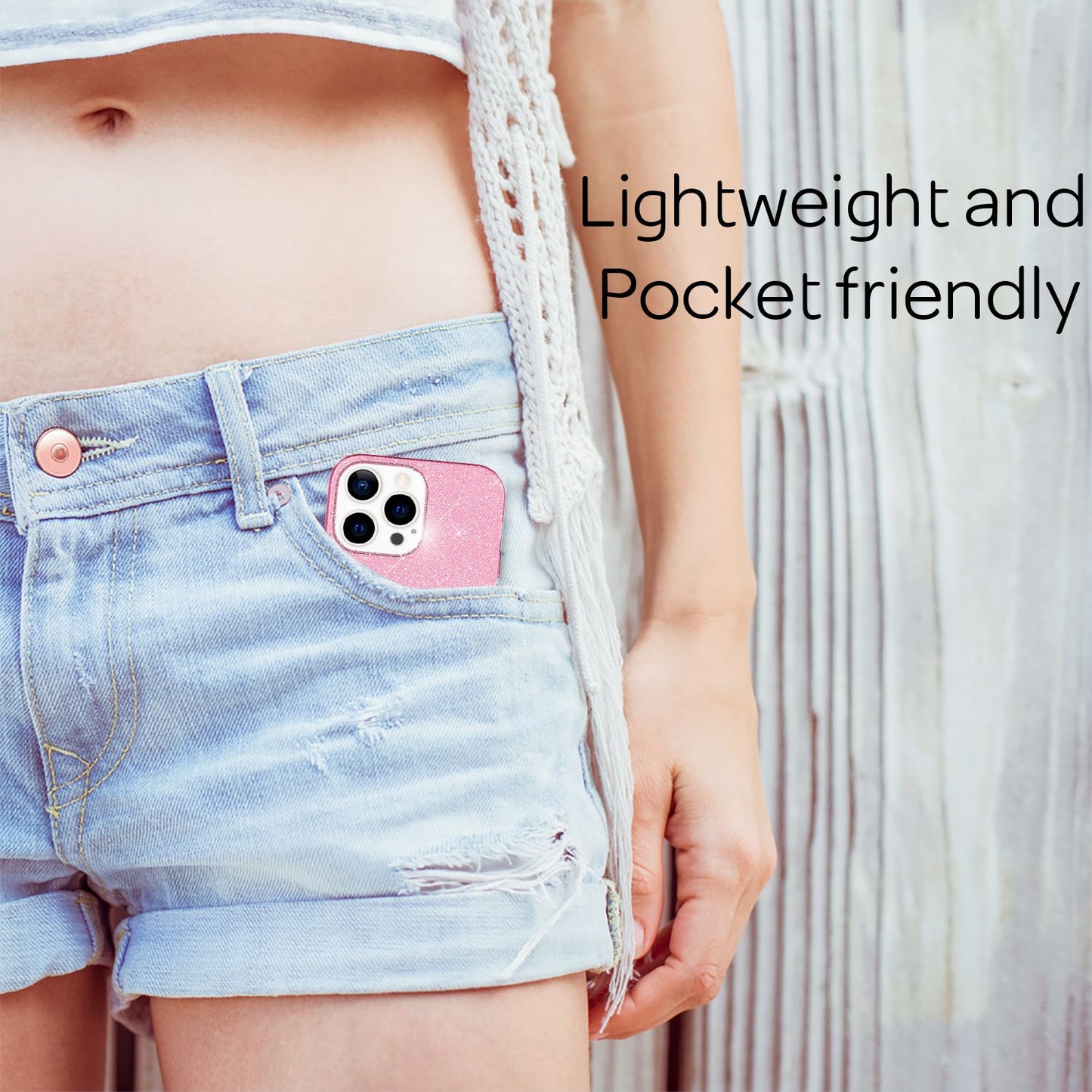 NALIA ShinePop Hülle Glitzerndes Hybrid Case - Kompatibel iPhone 13 Pro Stoßfest Silikon