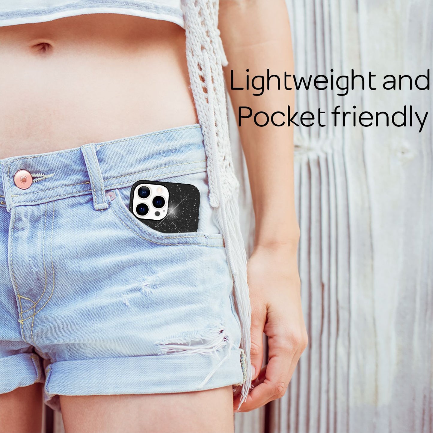 NALIA ShinePop Hülle Glitzerndes Hybrid Case - Kompatibel iPhone 13 Pro Stoßfest Silikon