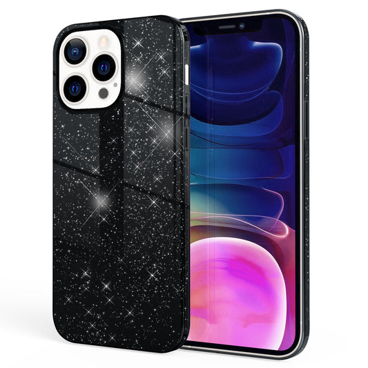 NALIA Robuste Glitzerhülle für iPhone 13 Pro Max, Stoßfeste Glänzende Glitzer Schutzhülle Verstärkte Silikonhülle