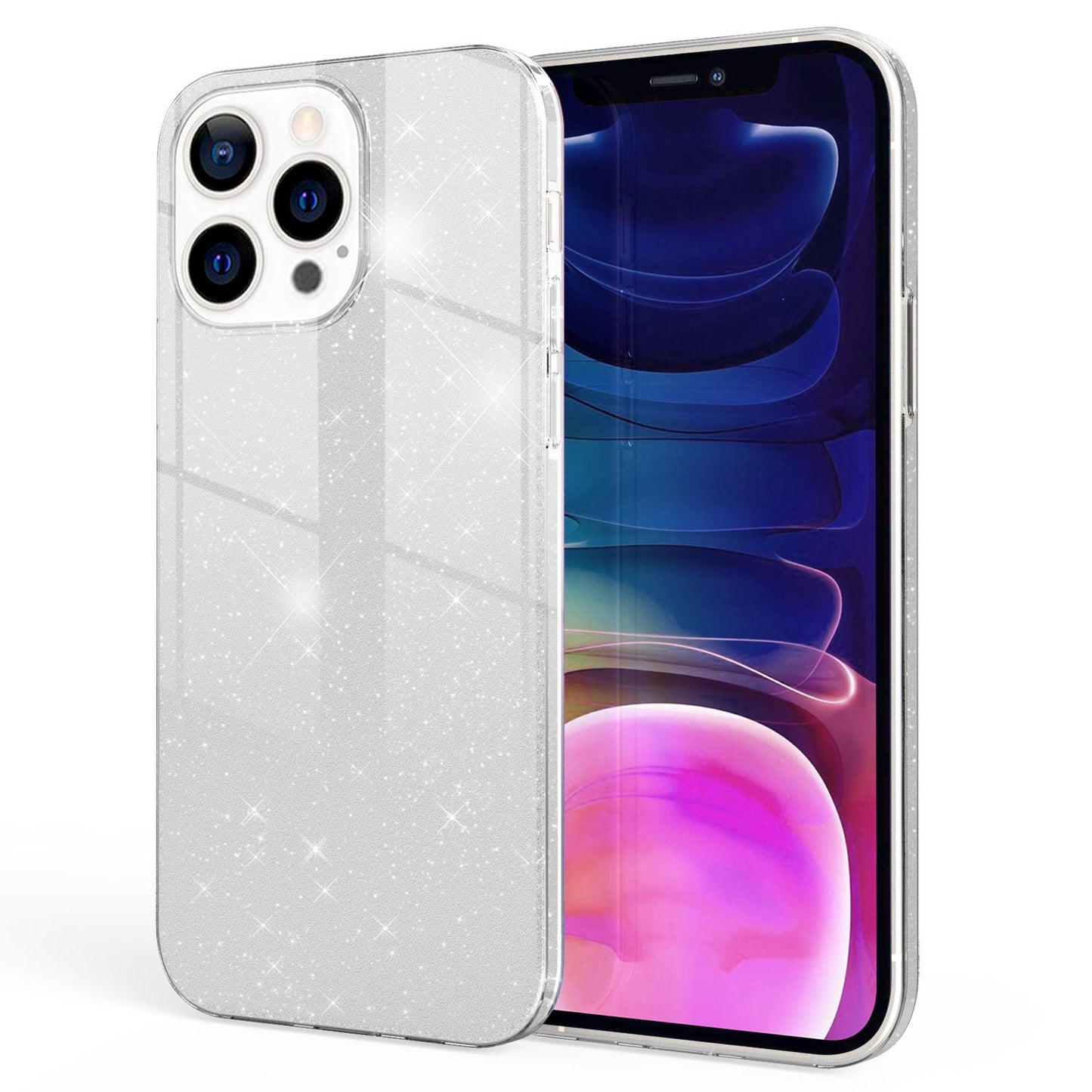 NALIA Robuste Glitzerhülle für iPhone 13 Pro Max, Stoßfeste Glänzende Glitzer Schutzhülle Verstärkte Silikonhülle