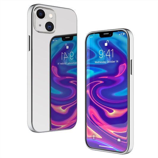 NALIA Spiegel Hart Glas Hülle für  iPhone 13 Mini, Mirror Schutz Case Bumper
