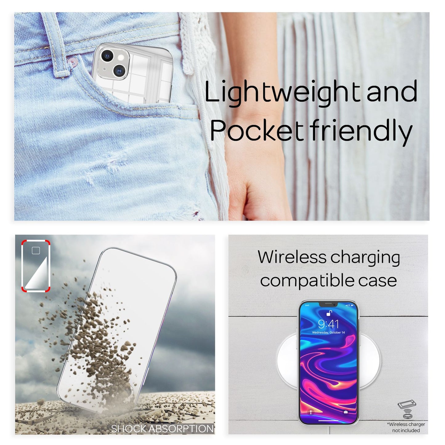 NALIA Spiegel Hart Glas Hülle für  iPhone 13 Mini, Mirror Schutz Case Bumper