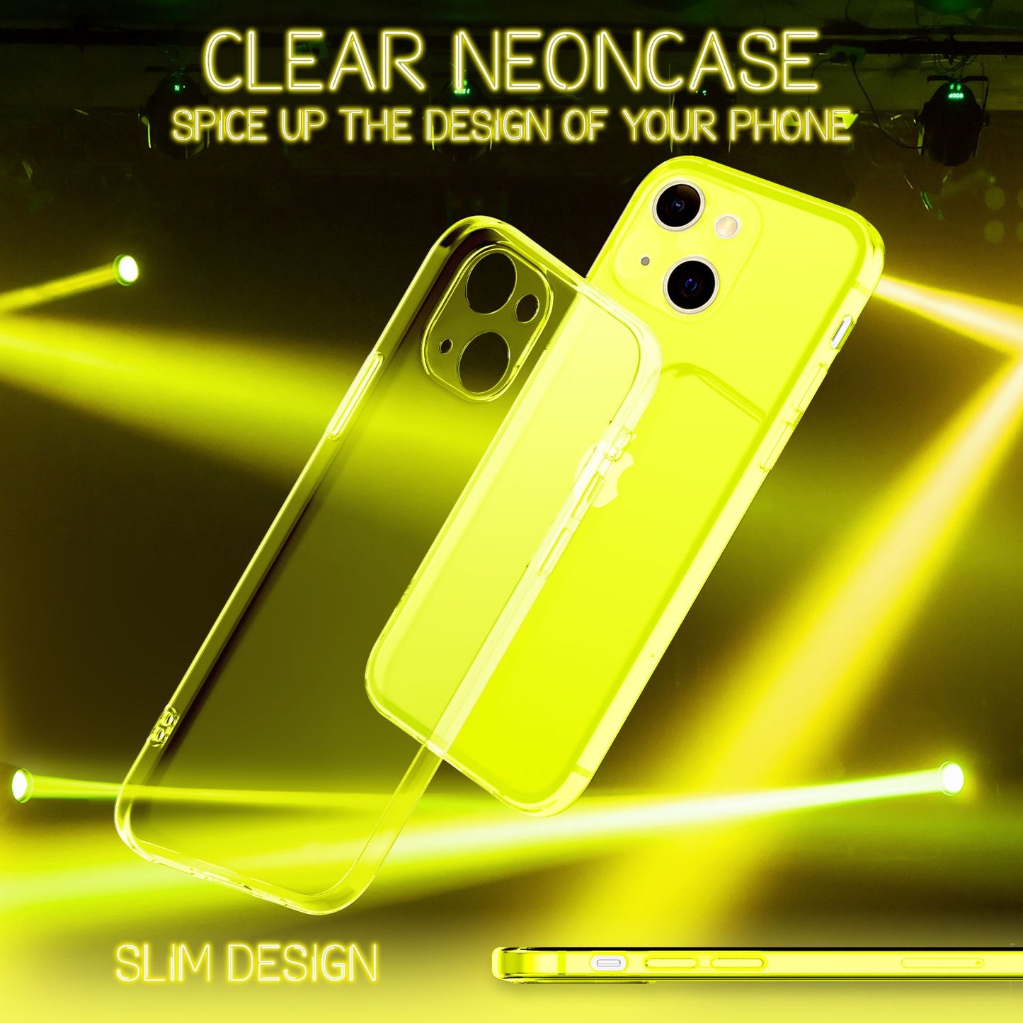 Husă de telefon NALIA Clear Neon - Compatibilă cu iPhone 13 Mini, Material: Silicon Neon, Dimensiune: Compactă