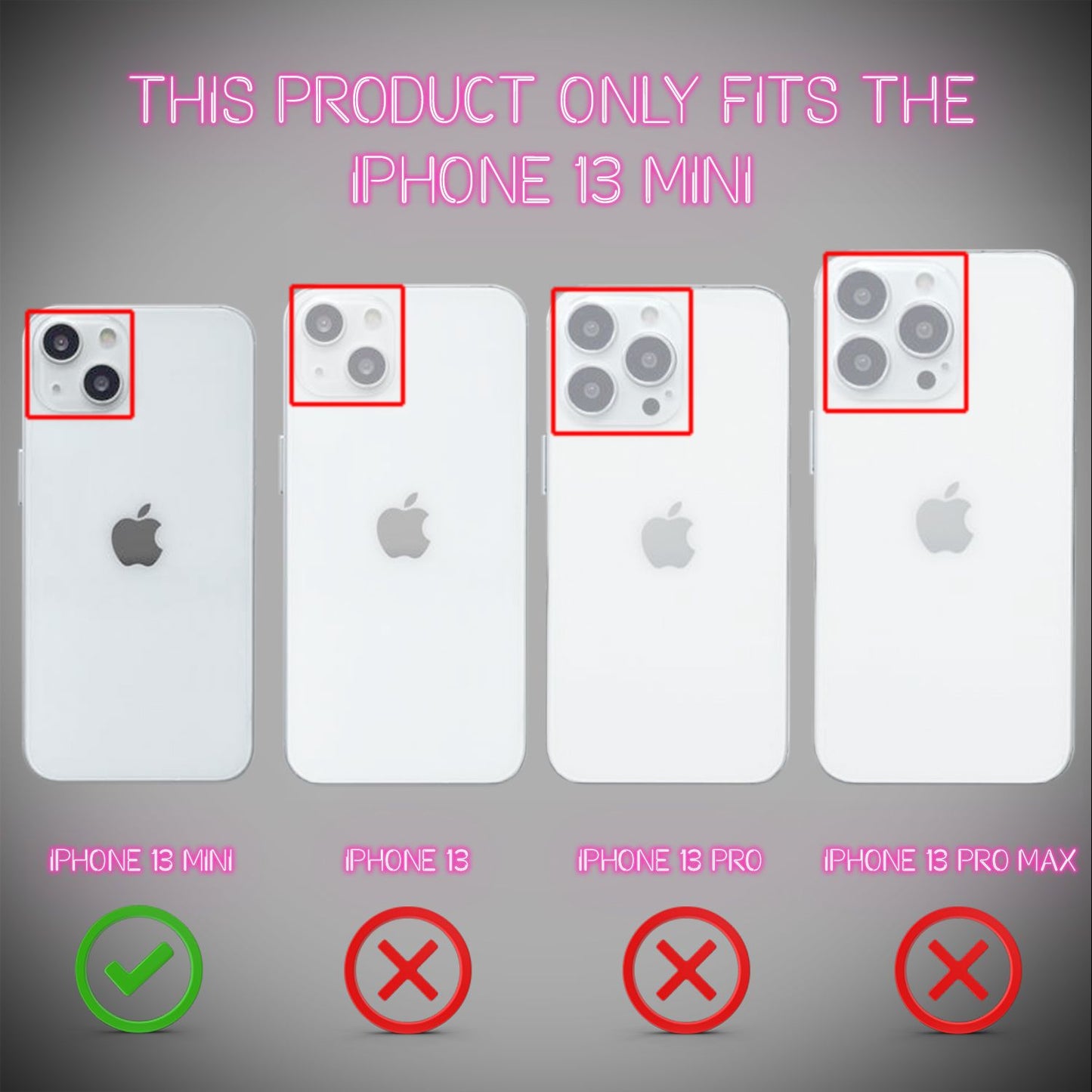 Husă de telefon NALIA Clear Neon - Compatibilă cu iPhone 13 Mini, Material: Silicon Neon, Dimensiune: Compactă