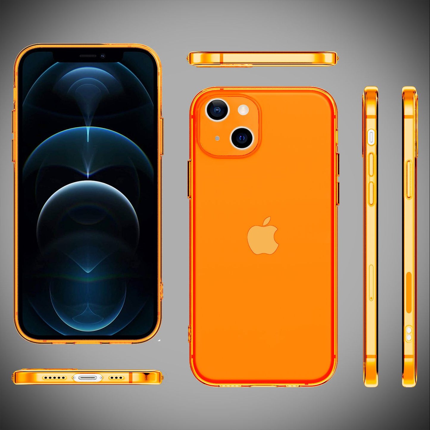 Husă de telefon NALIA Clear Neon - Compatibilă cu iPhone 13 Mini, Material: Silicon Neon, Dimensiune: Compactă