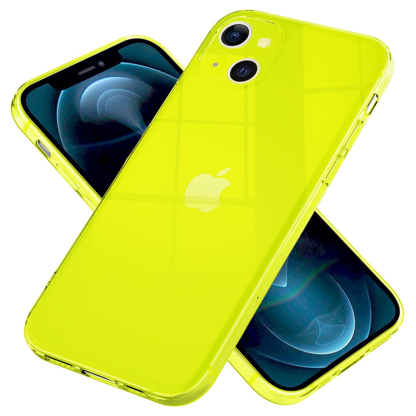 NALIA Carcasă transparentă neon Vibe Neon Silicone Case - Compatibilă cu iPhone 13, Material silicon, Culori neon