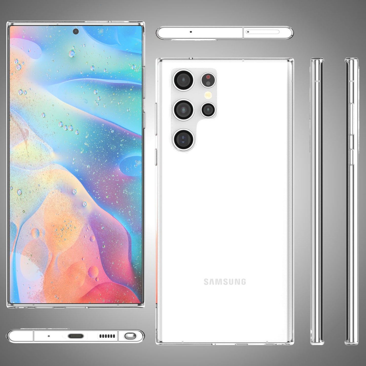 Carcasă NALIA AirFlex transparentă anti-îngălbenire - grosime 0,8 mm, greutate aprox. 9 g, compatibilă cu Galaxy S22 Ultra