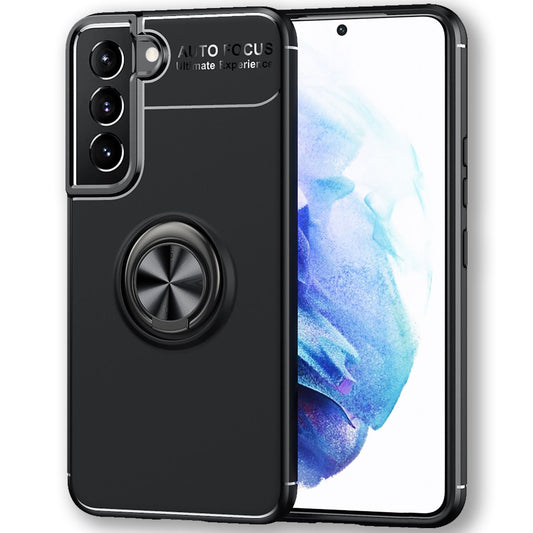 NALIA Matt-Schwarze Ringhülle für Samsung Galaxy S22