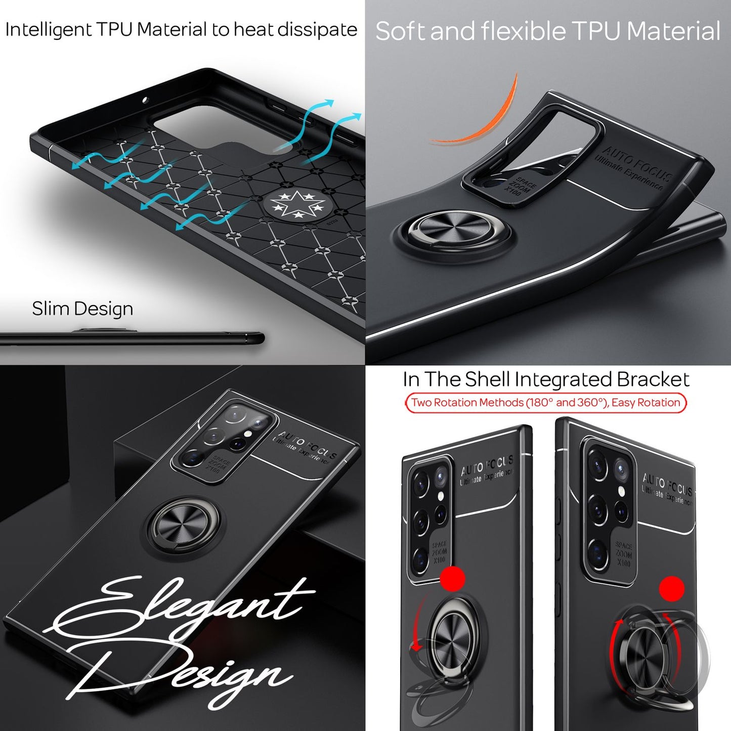 NALIA Ringhülle für Samsung Galaxy S22 Ultra