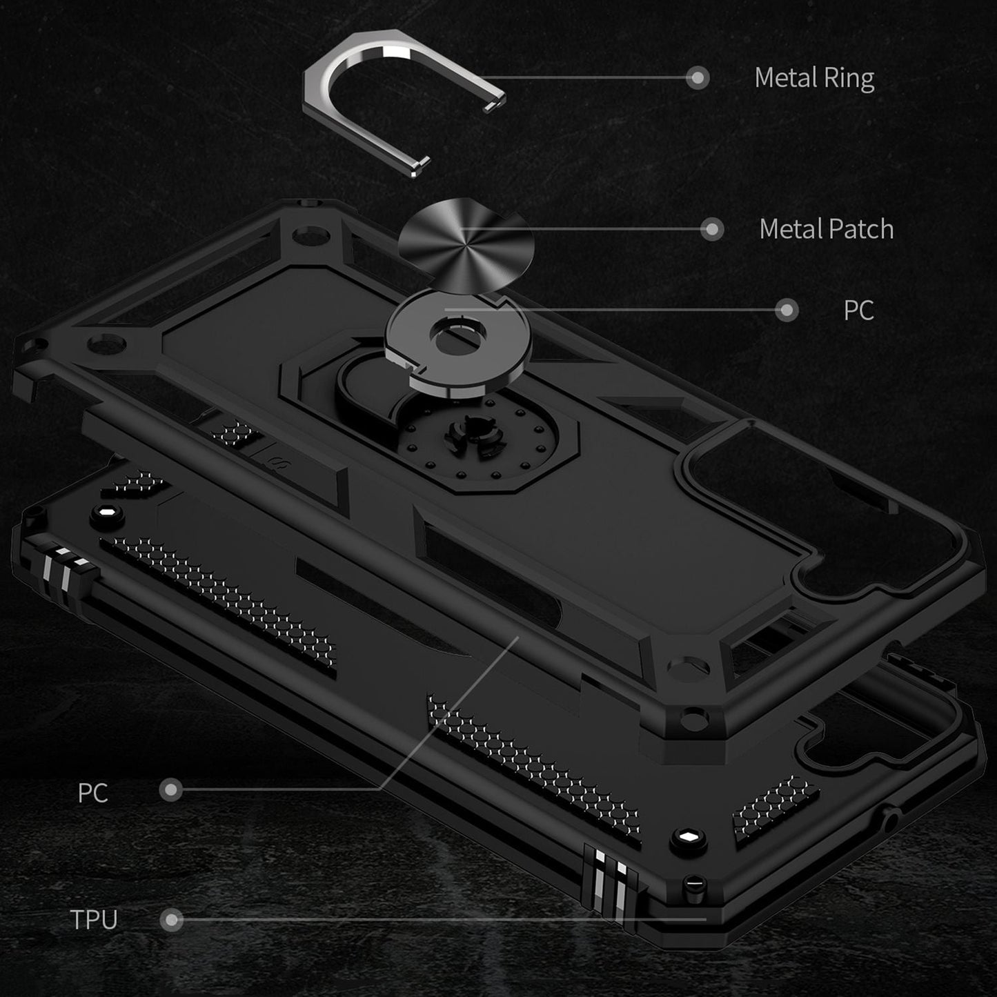 NALIA Military-Style Ringhülle für Samsung Galaxy S22 Plus, Extrem Schützend Stoßfest Robust, 360° Ring für Aufsteller