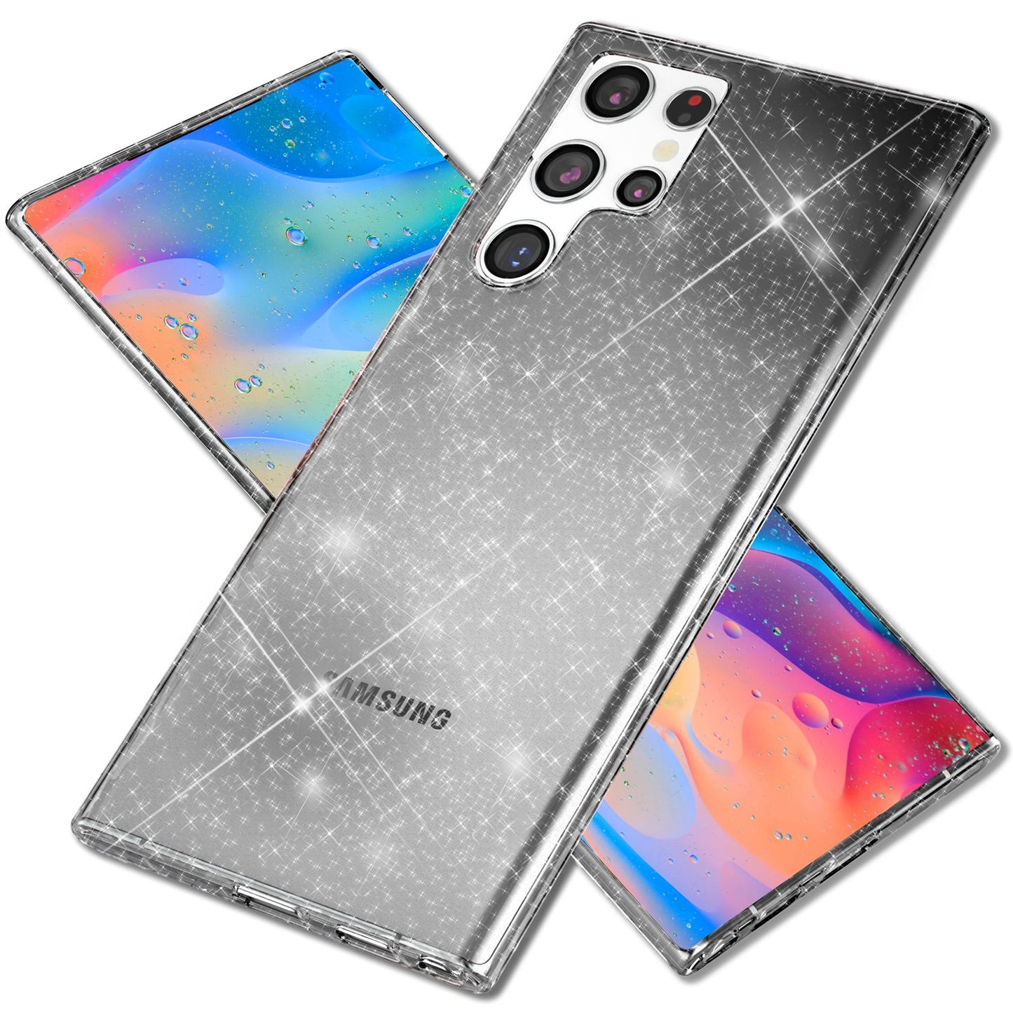 Husă NALIA Dazzlin Glitter - Dimensiune Galaxy S22 Material Ultra Transparent Design Glitter