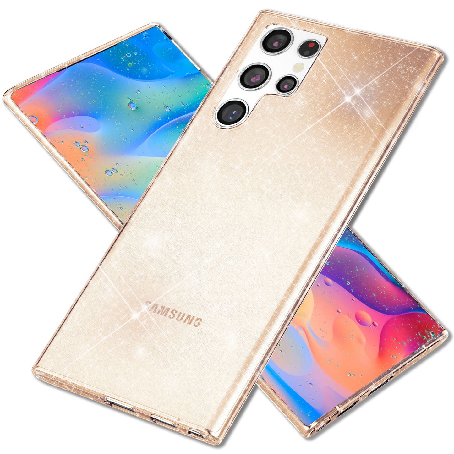 Husă NALIA Dazzlin Glitter - Dimensiune Galaxy S22 Material Ultra Transparent Design Glitter