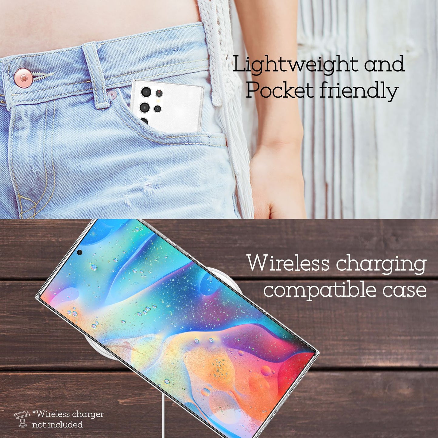 Husă NALIA Dazzlin Glitter - Dimensiune Galaxy S22 Material Ultra Transparent Design Glitter