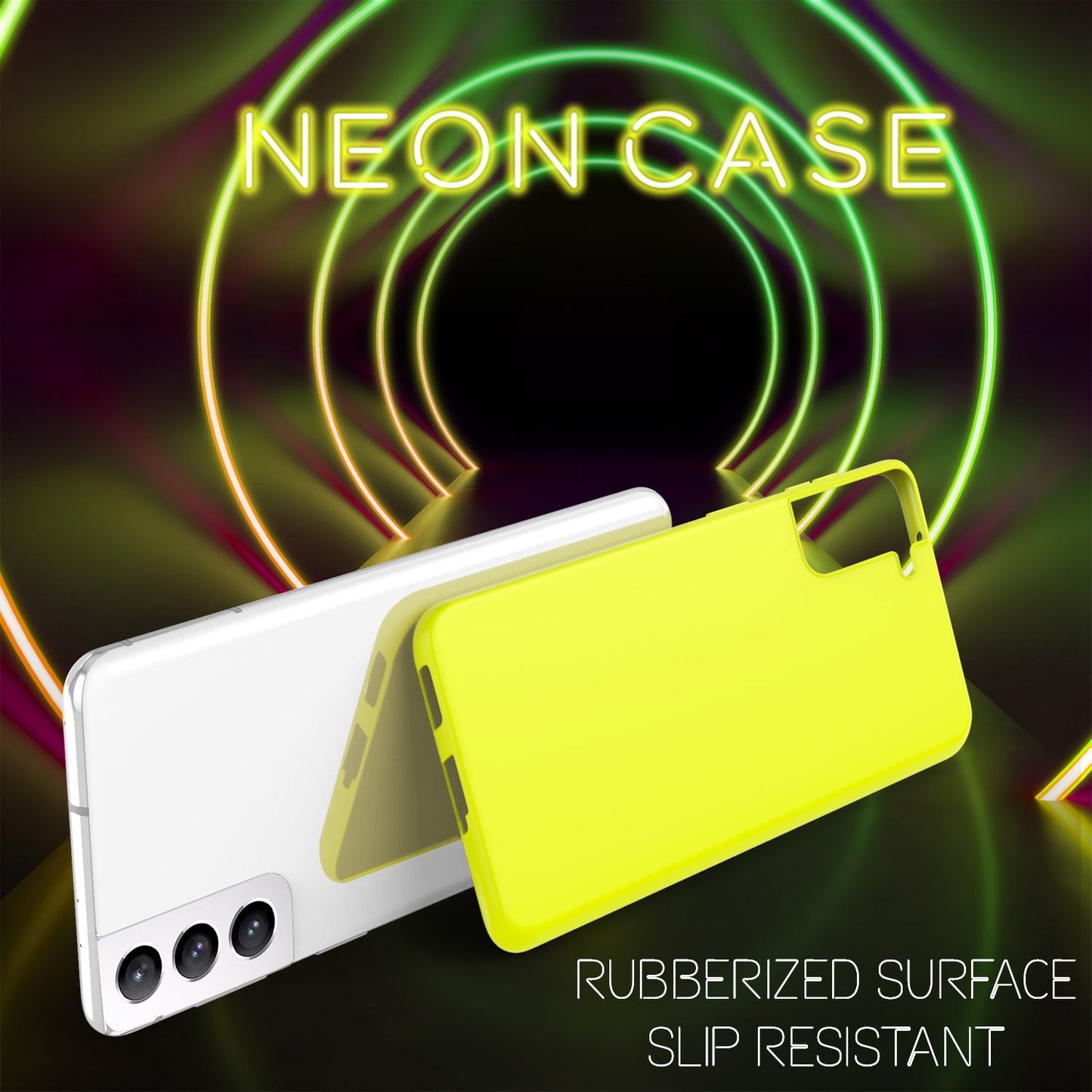 NALIA Bunte Neon Silikonhülle für Samsung Galaxy S22 Plus, Intensive Farbe Rutschfest Samtig Weich Gummiert, Schutzhülle Handyhülle