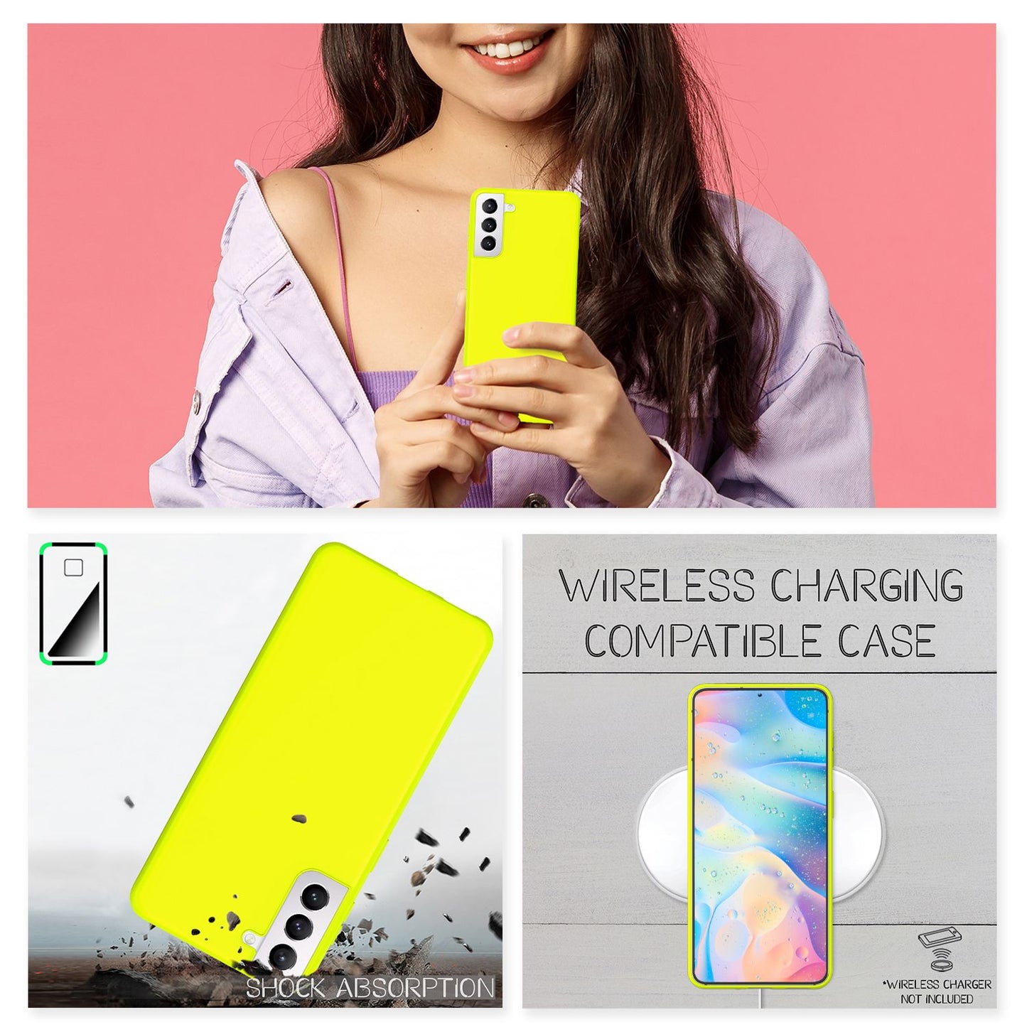 NALIA Bunte Neon Silikonhülle für Samsung Galaxy S22 Plus, Intensive Farbe Rutschfest Samtig Weich Gummiert, Schutzhülle Handyhülle