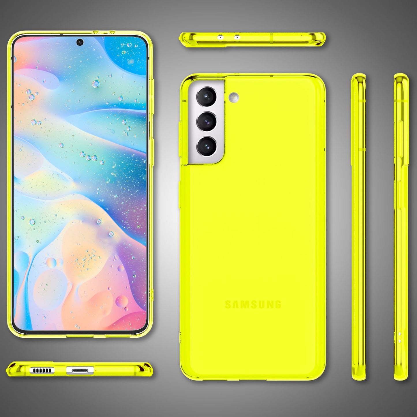 Husă de telefon NALIA Clear Neon pentru Galaxy S22 Plus Premium - Subțire, Transparentă, Luminoasă Neon