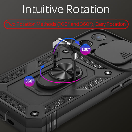 NALIA Military-Style Ringhülle für iPhone 13 Pro Max, Extrem Schützend mit Display-Rahmen & Kamera-Abdeckung