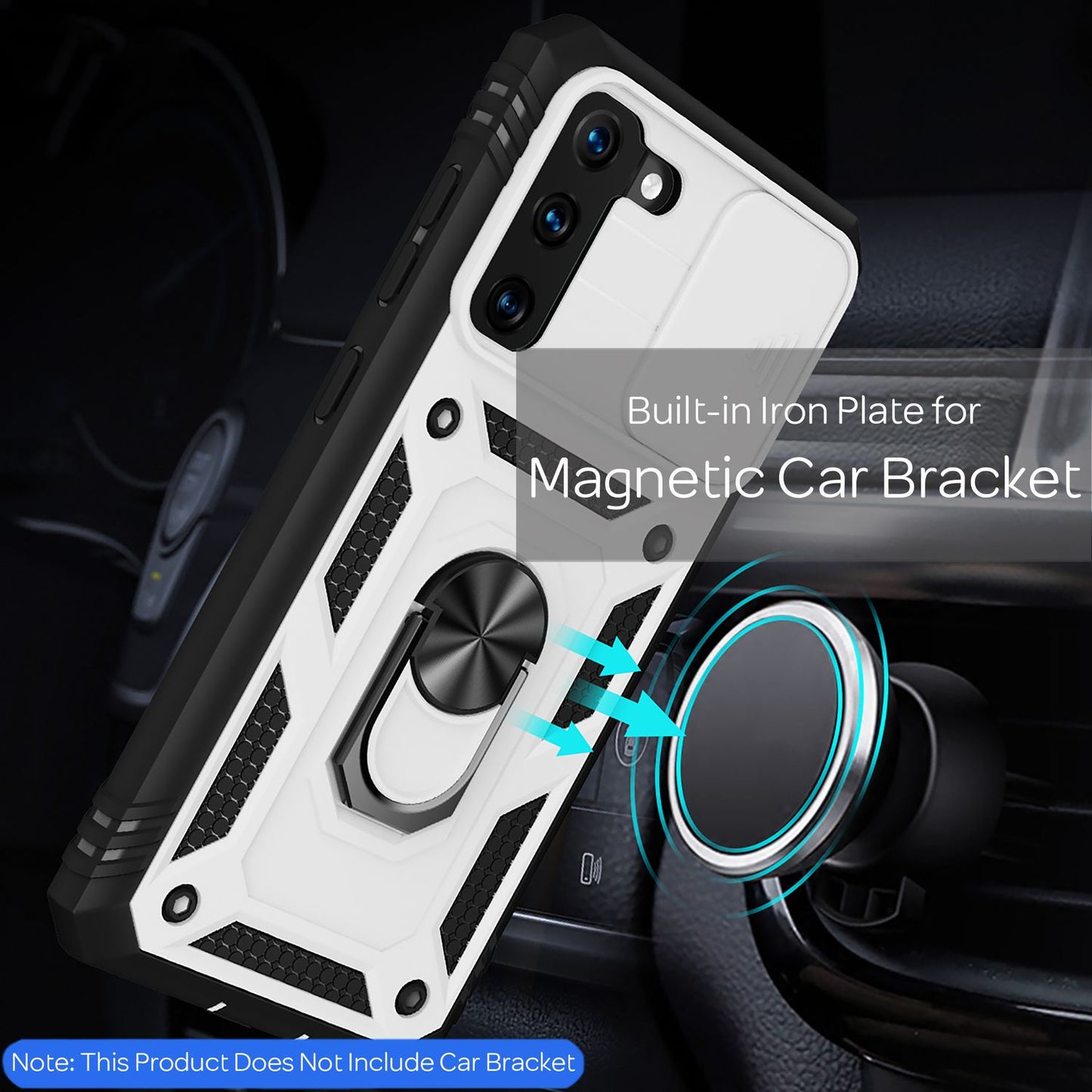 NALIA Military-Style Ringhülle für Samsung Galaxy S21, Extrem Schützend mit Display-Rahmen & Kamera-Abdeckung